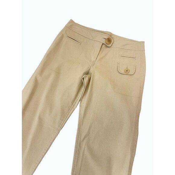 Anthropologie Elevenses Tan Wide Leg Crop Pants size 2 - Picture 3 of 5